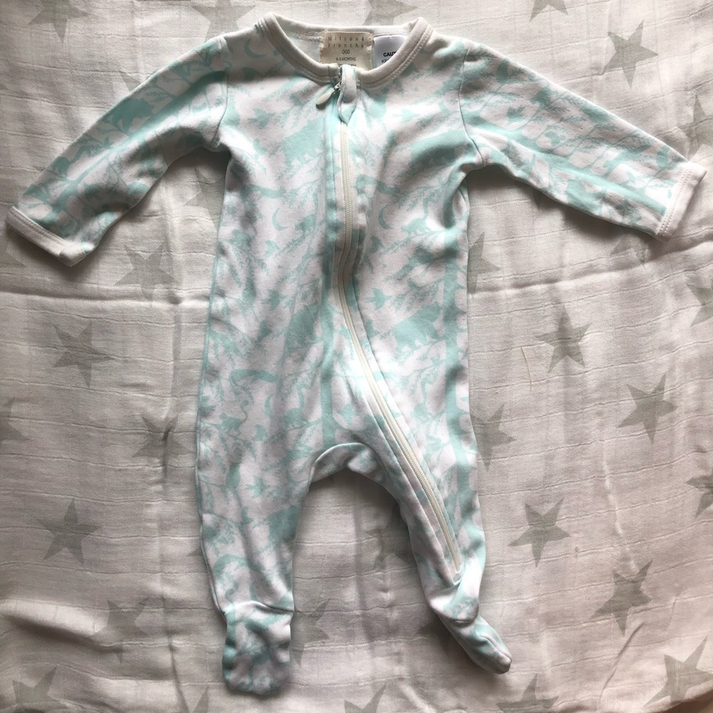Wilson & Frenchy 0-3 month zipper footie pajama